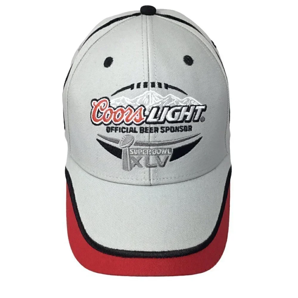 Coors Light Super Bowl XLV Packers Steelers NWT Men's Hat Baseball Cap Beer 2011